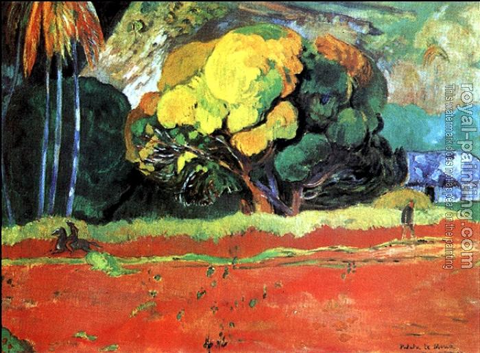Paul Gauguin : At the Foot of a Mountain